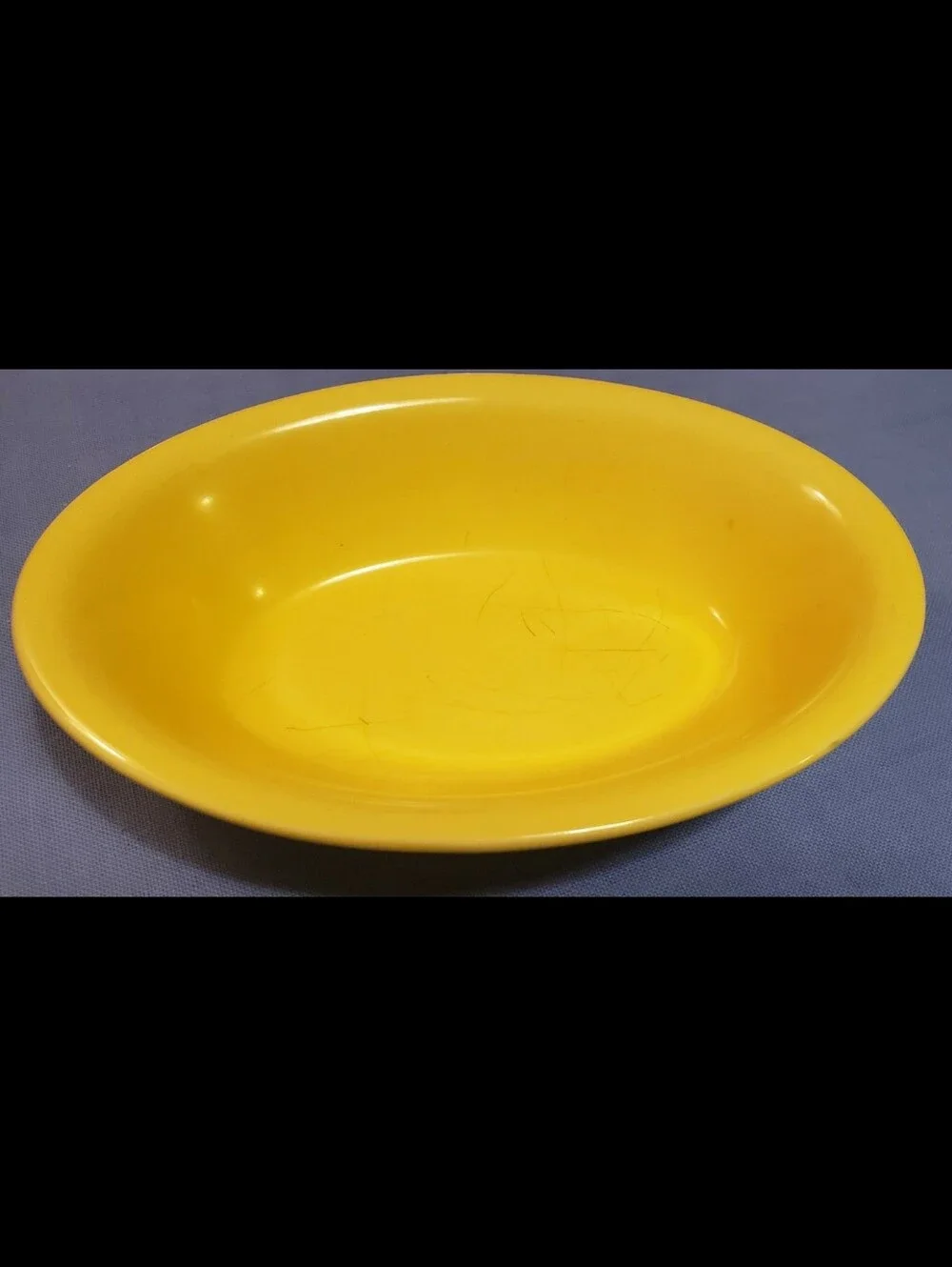 Set Of Three (3) Mid-Century Yellow Fransiscan Oval Serving Bowls